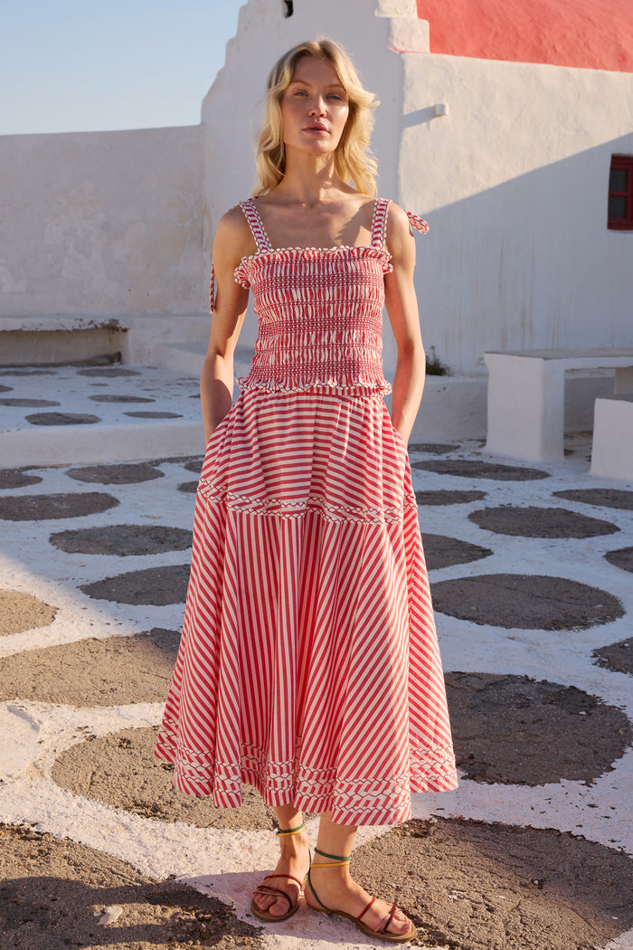 Olivia Skirt- Sconset Red
