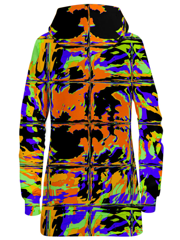 Orange Violet Rave Glitch Hoodie Dress Big Tex Funkadelic Epic Hoodie