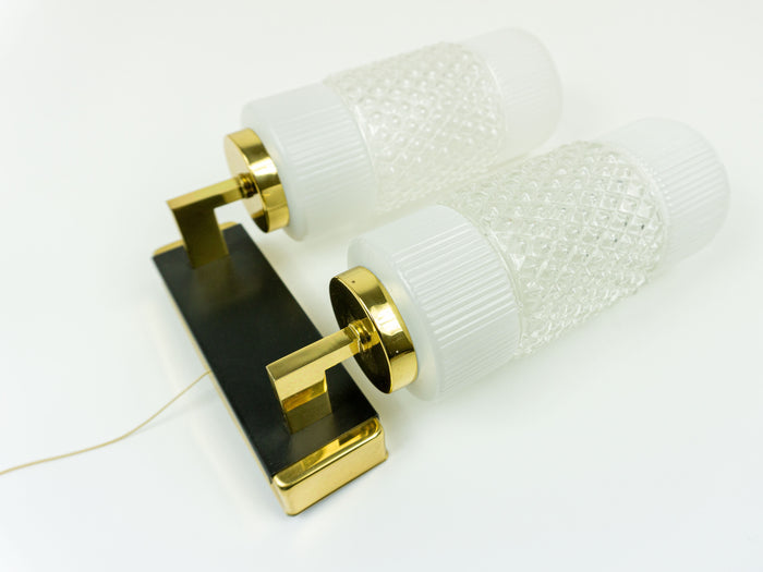 Original 1960s DOUBLE Bubble Glass SCONCE by NEUHAUS Westgermany