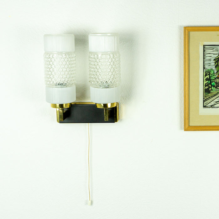 Original 1960s DOUBLE Bubble Glass SCONCE by NEUHAUS Westgermany