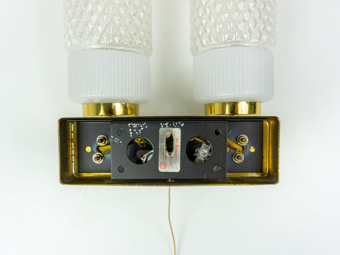 Original 1960s DOUBLE Bubble Glass SCONCE by NEUHAUS Westgermany