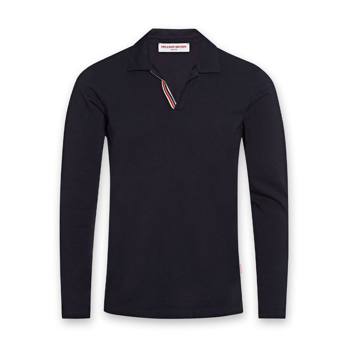 Orlebar Brown - Felix LS GT Resort Polo Shirt in Ink - Nigel Clare