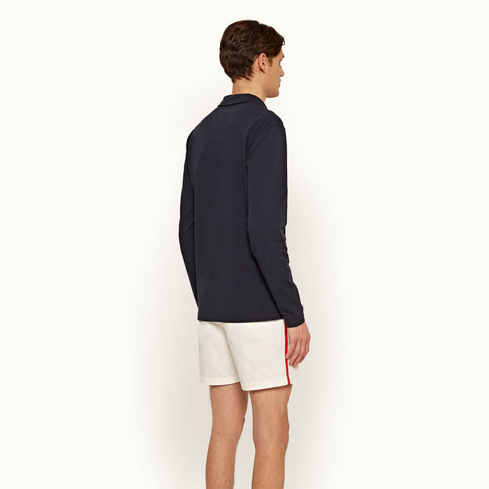 Orlebar Brown - Felix LS GT Resort Polo Shirt in Ink - Nigel Clare
