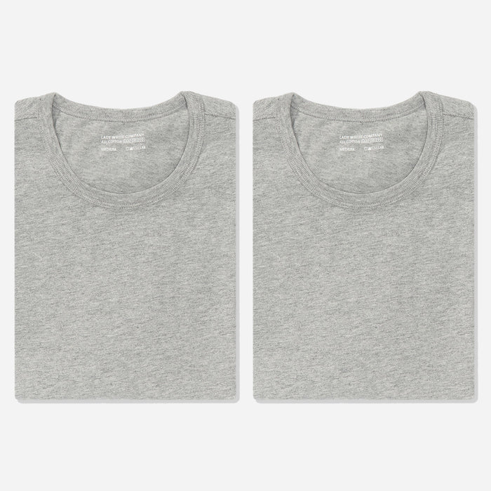 OUR 2 PACK T-SHIRTS - HEATHER GREY