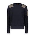 Paul & Shark - Crew Neck ECONYL Nylon Trim Jumper in Navy - Nigel Clare