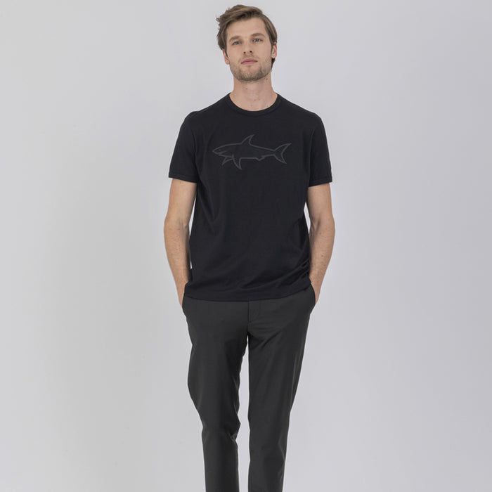 Paul & Shark - Net Shark T-Shirt in Black - Nigel Clare