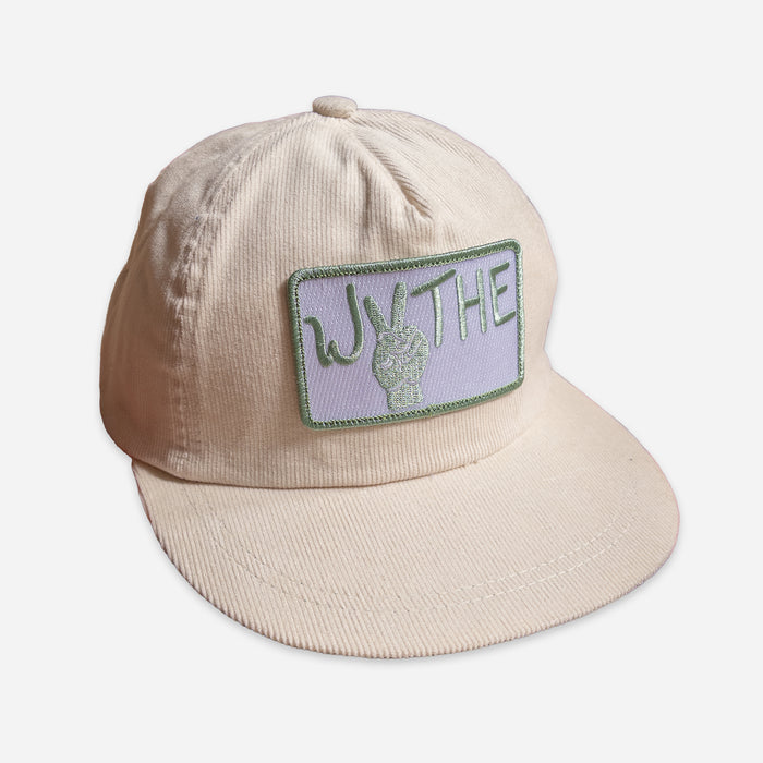 PEACE PATCH CORD CAP - CREAM