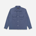 PENNY LOOM LINEN SHIRT - BERING BLUE