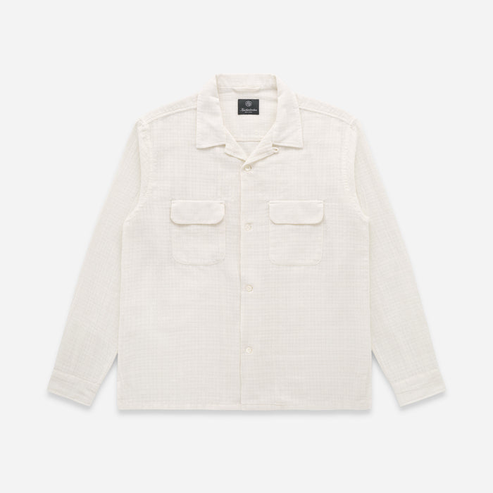 PENNY LOOM LINEN SHIRT - BONE