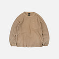 PIGMENT DYEING WAFFLE LS T-SHIRT - TAN