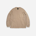 PIGMENT POCKET LS T-SHIRT - BEIGE