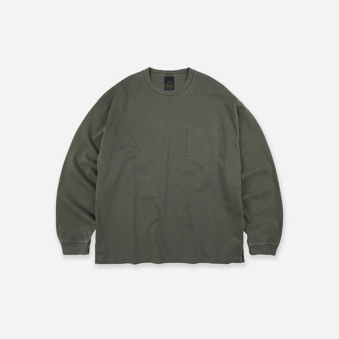 PIGMENT POCKET LS T-SHIRT - OLIVE
