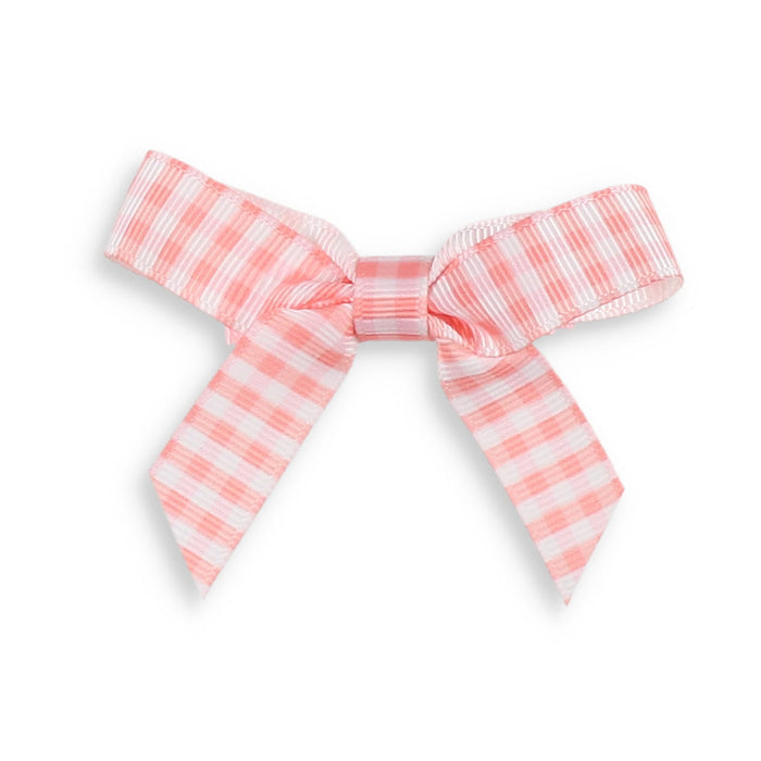 Pink Check Biggie Bow
