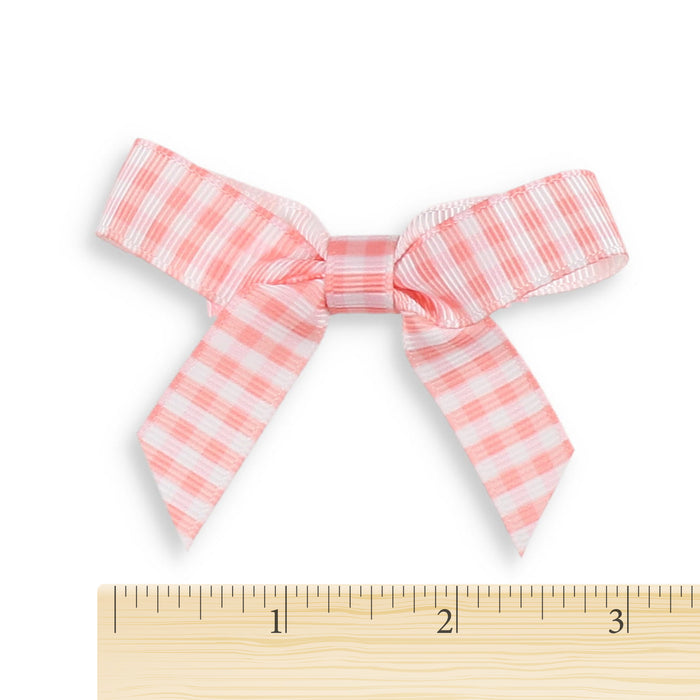 Pink Check Biggie Bow