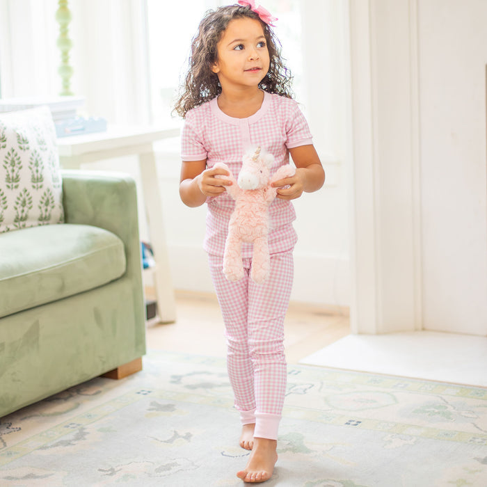 Pink Gingham Pima Loungwear