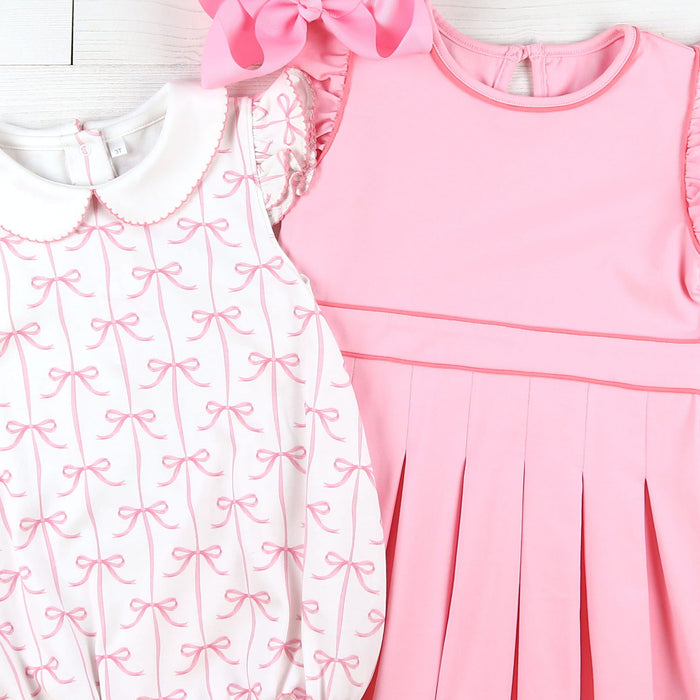 Pink Petal Pleated Dress