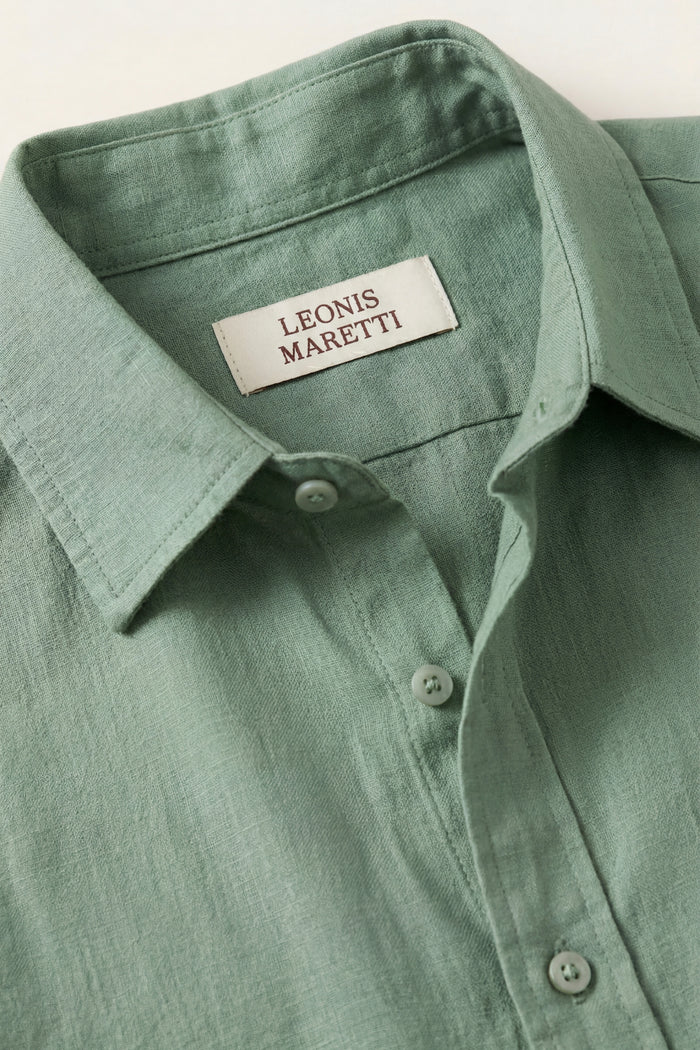 Pisa Linen Set Long Sleeve Green/Black