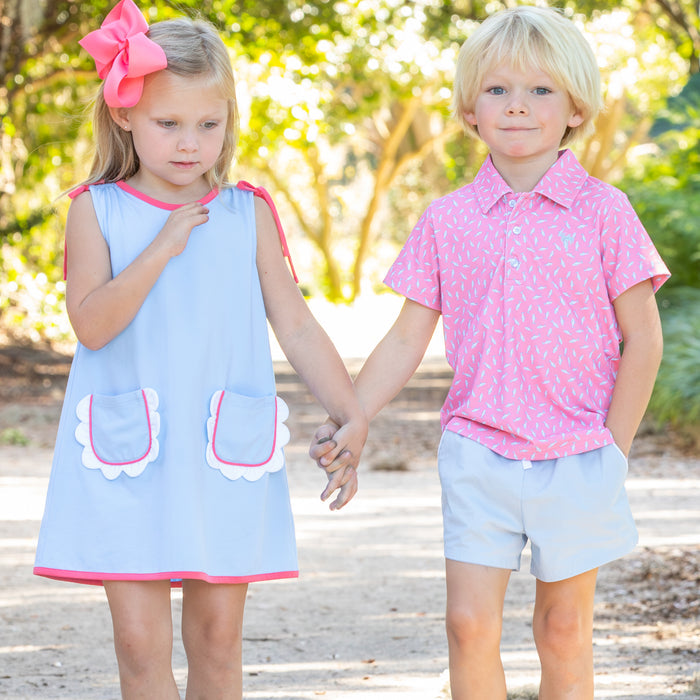 Powder Blue Twill Shrimp Shorts
