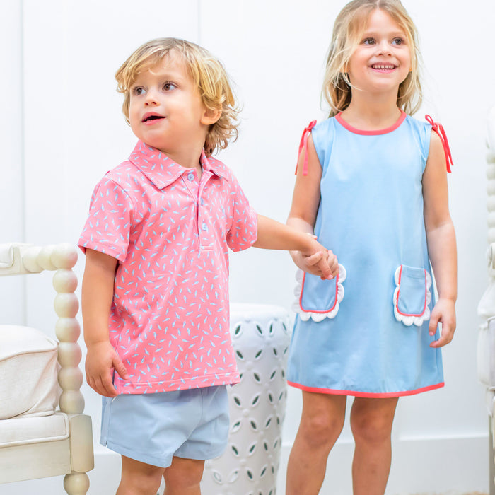 Powder Blue Twill Shrimp Shorts