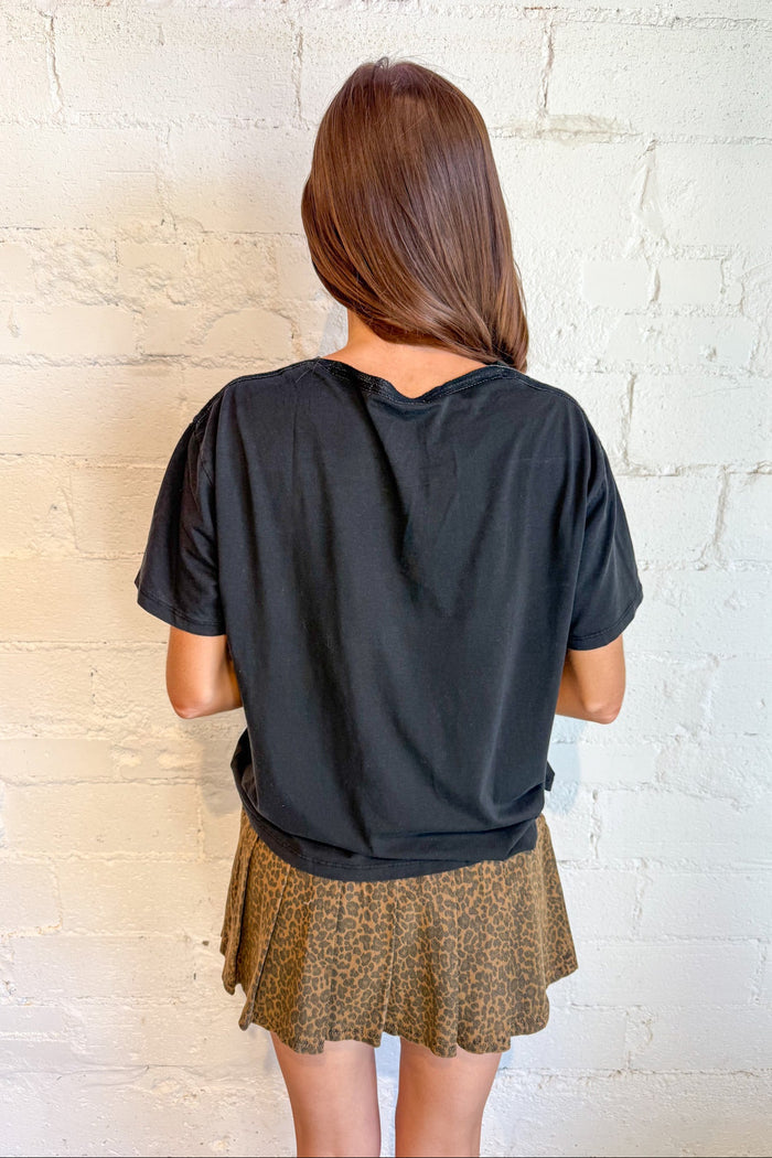 Project Social Best Wishes T, Black Tee, Basic Tee, Tshirt, Adeline Boutique, Dallas Boutique, Basic Tops, Boutiques