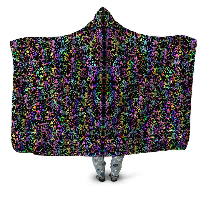 Psychedelic Shrooms Hooded Blanket Sartoris Art Epic Hoodie