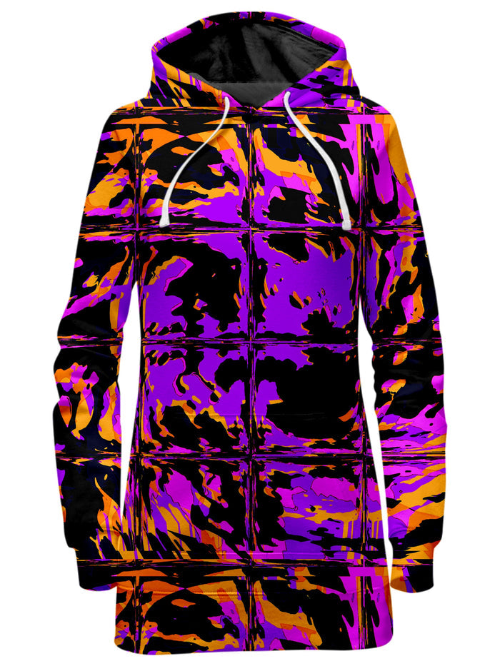 Purple Blackout Rave Glitch Hoodie Dress Big Tex Funkadelic Epic Hoodie