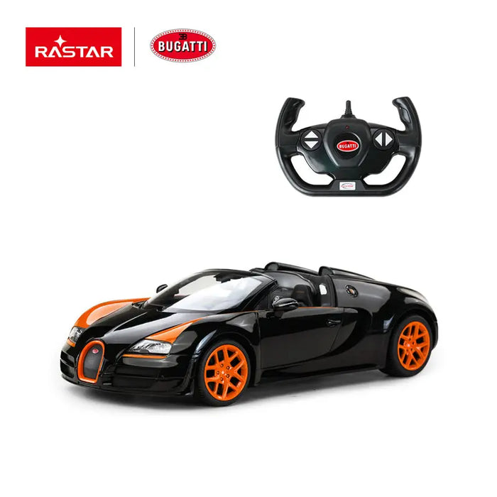 RC Car 1/4 Officially Licensed Scale  Bugatti Veyron 16.4 Grand Sport Vitesse Orange - Kids On Wheelz