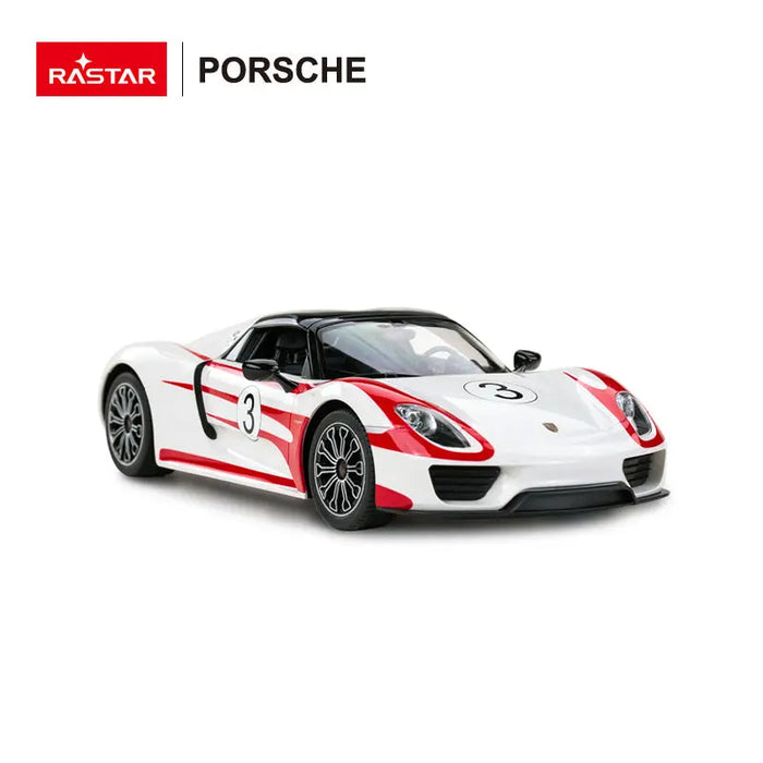 RC Car 1/4 Officially Licensed Scale PORSCHE 918 Spyder Performance White - Kids On Wheelz