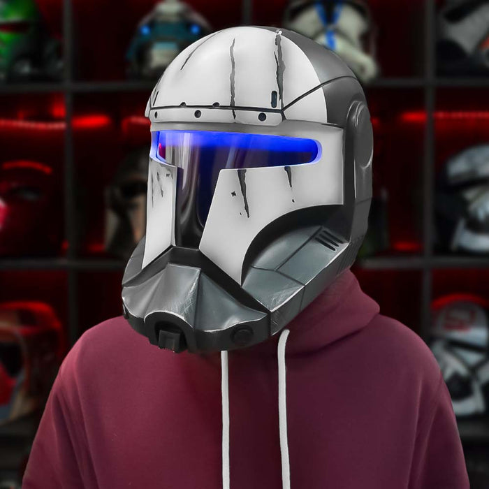 Republic Commando Scorch RC-1262 Helmet with LED Visor from Star Wars / Cosplay Helmet / Delta Squad Helmet / Star Wars Helmet Cyber Craft