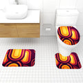 Retro 70s Bathroom Rug Set 3-Piece | Midcentury Home Decor - One Size - retro bathroom