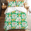 Retro 70s Bold Flowers Duvet Cover Set: Midcentury Floral Bedding - Bedding - retro