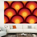 Retro 70s Peel & Stick Wallpaper – Midcentury Modern Wall Mural Deco - 144’’x100’’ - retro wallpaper