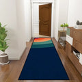 Retro 70s Runner Rug – Midcentury Rainbow Rug Multi Sizes Non-Slip - 24’’x72’’ - retro runner