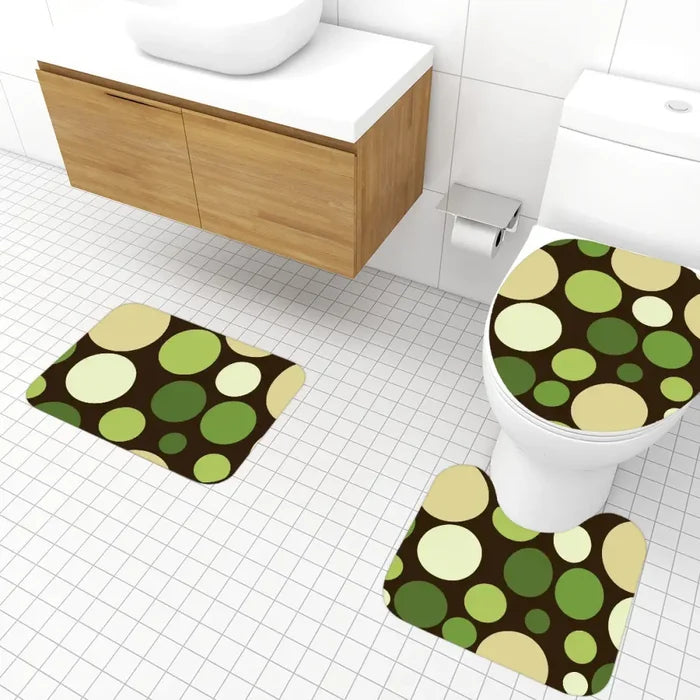 Retro 70s Style Trash Can: Mid-Century Modern Polka Dot Wastebasket - One Size - retro tash cans