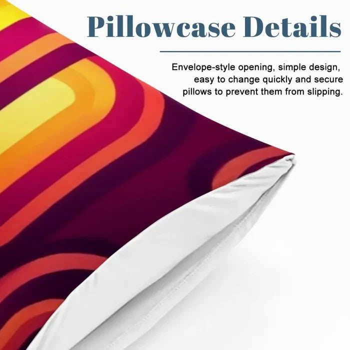 Retro 70s Vibrant Duvet Cover Set: Yellow Orange Red Midcentury Bedding - Bedding - retro