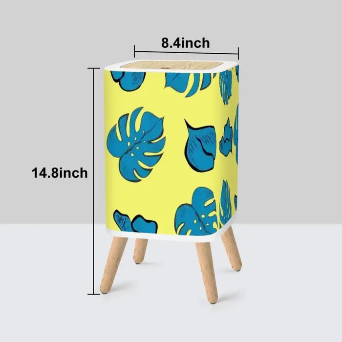 Retro Nordic Square Trash Can with Lid Butter Yellow - One Size - retro tash cans