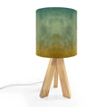 Retro Tripod Table Lamp – Ombré Earthy Tones Linen Shade Bedside Light - US Plug - retro table lamps