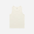 RIB WAFFLE TANK VEST - MILK