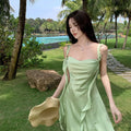 Ruffles Ribbon Mini Dress fashionnsio