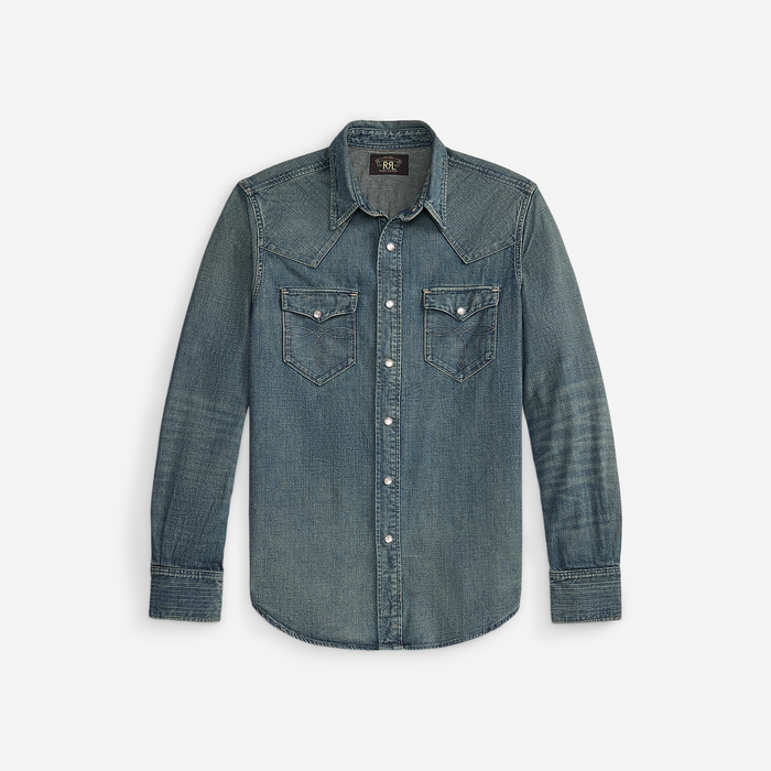 RRL Buffalo West Denim Shirt Dark Wash