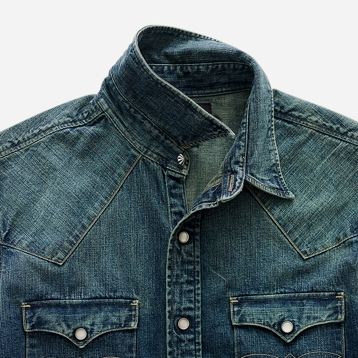 RRL Buffalo West Denim Shirt Dark Wash