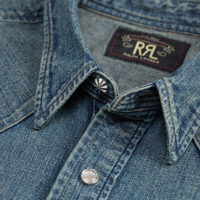 RRL Buffalo West Denim Shirt Dark Wash