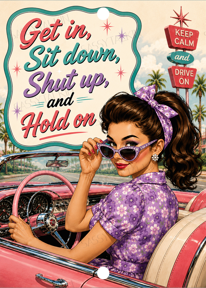 Sassy Girl, Car Mirror Charm, Get in sit down