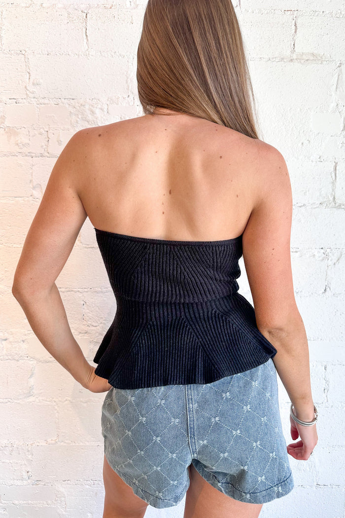 Sassy Peplum Sweater Tube Top, Sweater Tube Top, Tube Top, Sweater, Fall Outfits, Knit Tops, Dallas Boutique, Adeline Boutique
