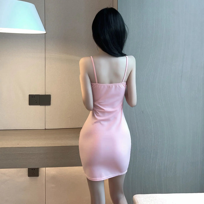Sequin Bow Peplum Bodycon Dress fashionnsio
