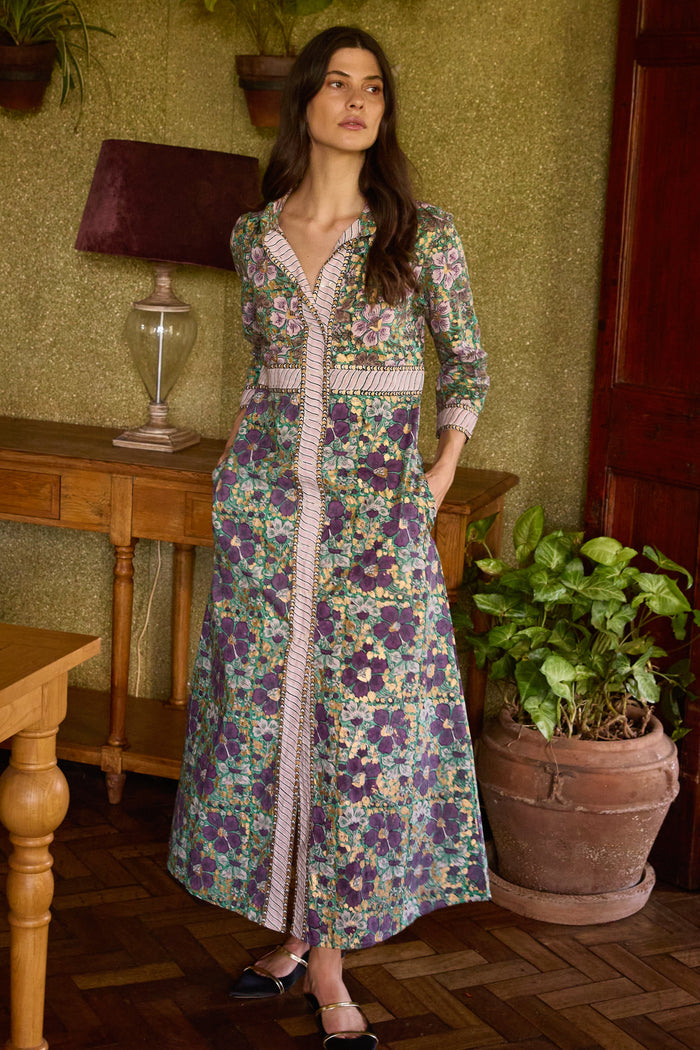 Shirt Dress Maxi- Matera Green