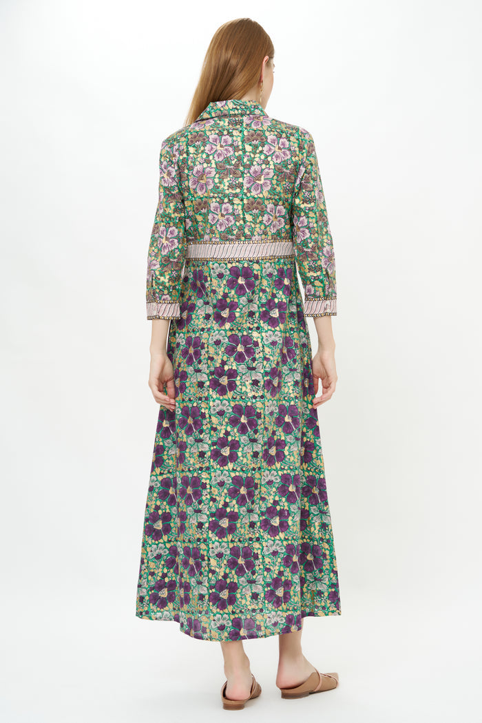 Shirt Dress Maxi- Matera Green