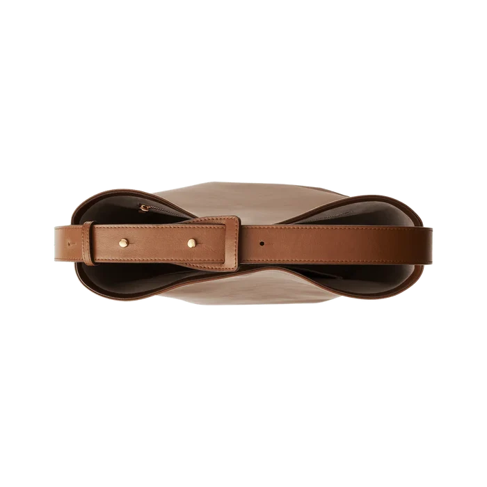 Signature Caramel Bucket Tote Bag (Medium Brown)