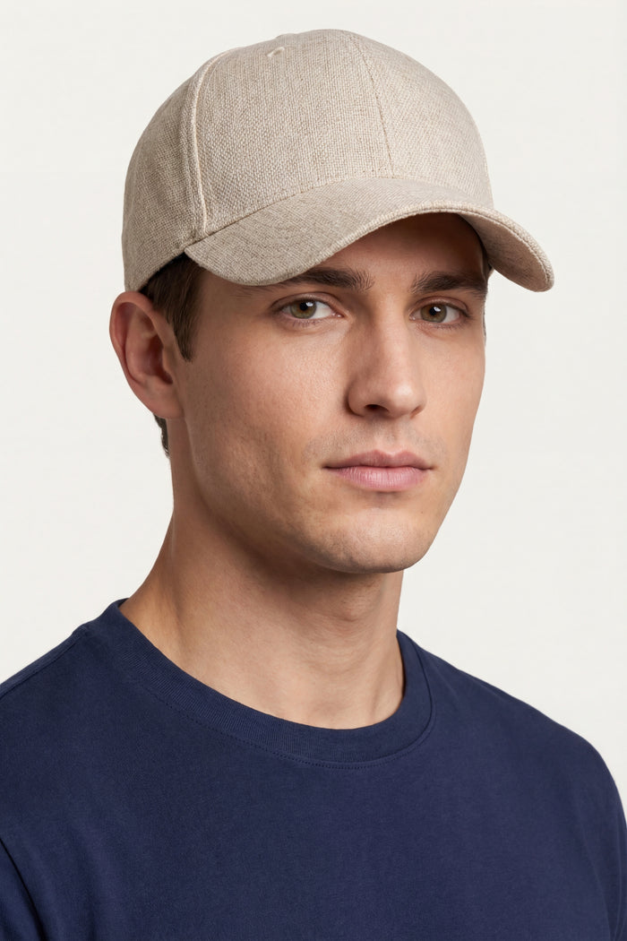 Silano Linen Cap Khaki