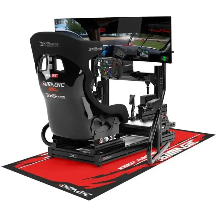 Simagic Floor Mat – Black / Red - Sim Race Webshop B.V.